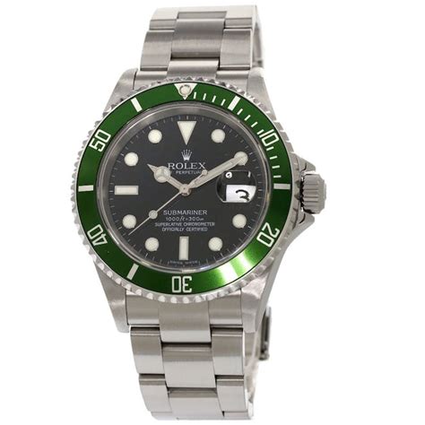 rolex bezel green insert 16600|rolex 16610t stainless submariner.